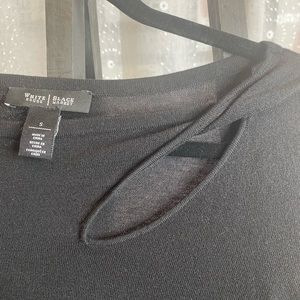 White House Black Market Lightweight Sweater with Front Cutout